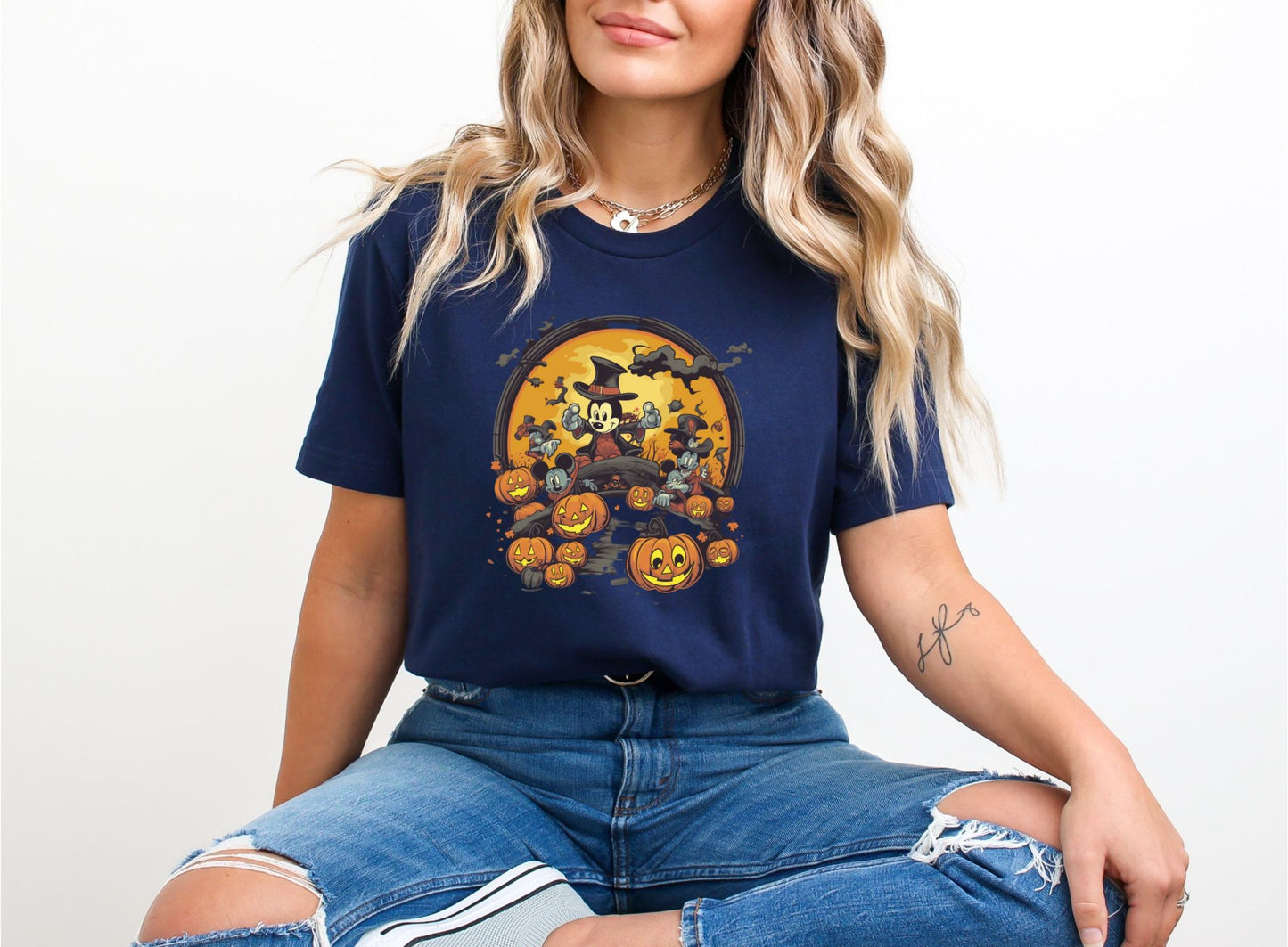 Mickey Mouse Halloween Navy T-Shirt