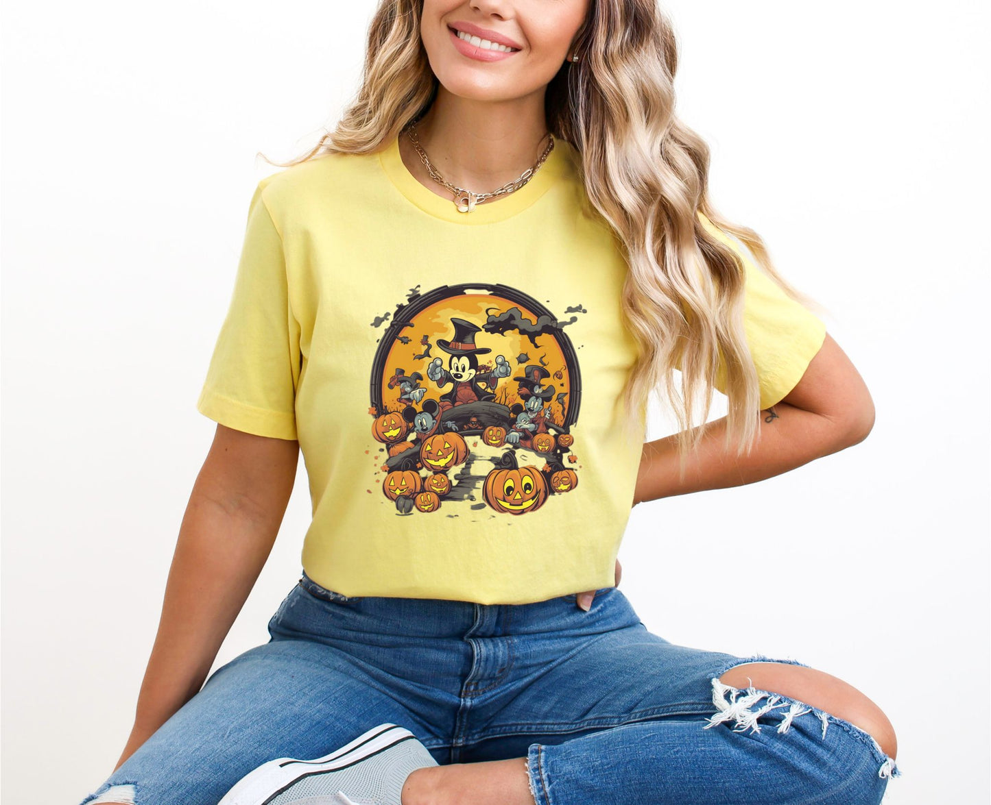 Mickey Mouse Halloween Yellow T-Shirt