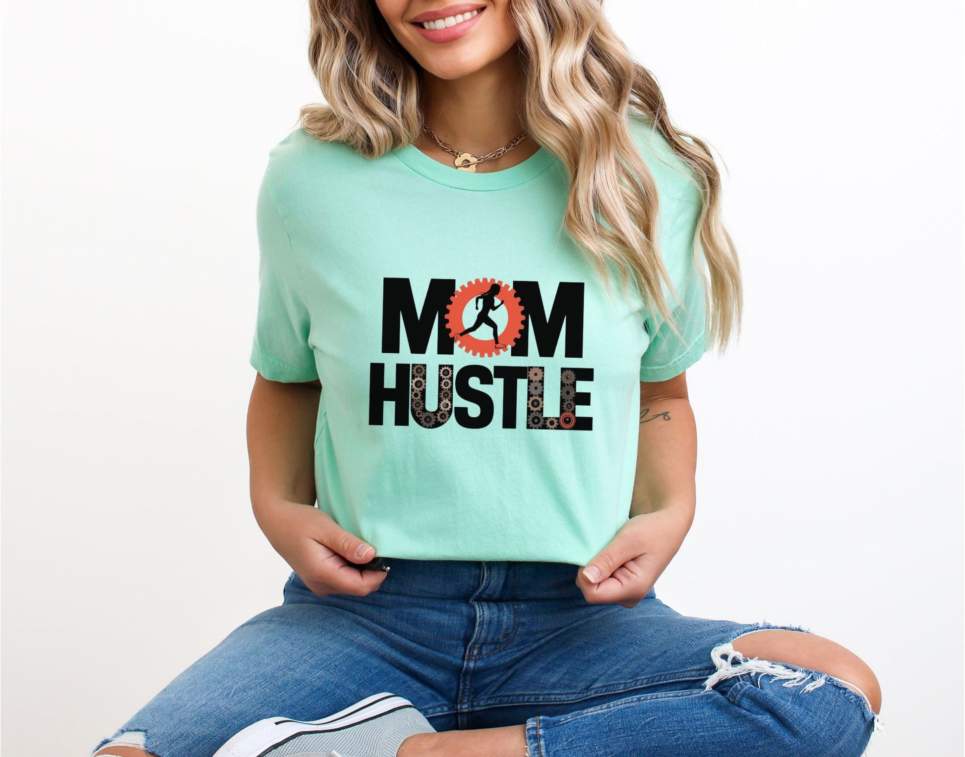 Mom Hustle Mint T-Shirt