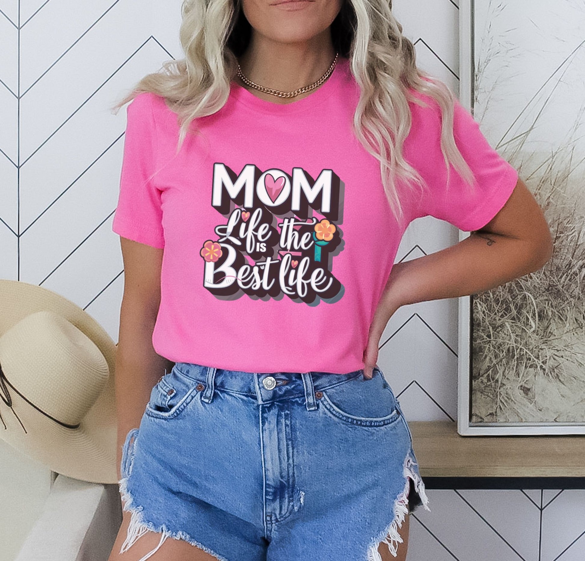 Mom Life is the Best Life Charity Pink T-Shirt