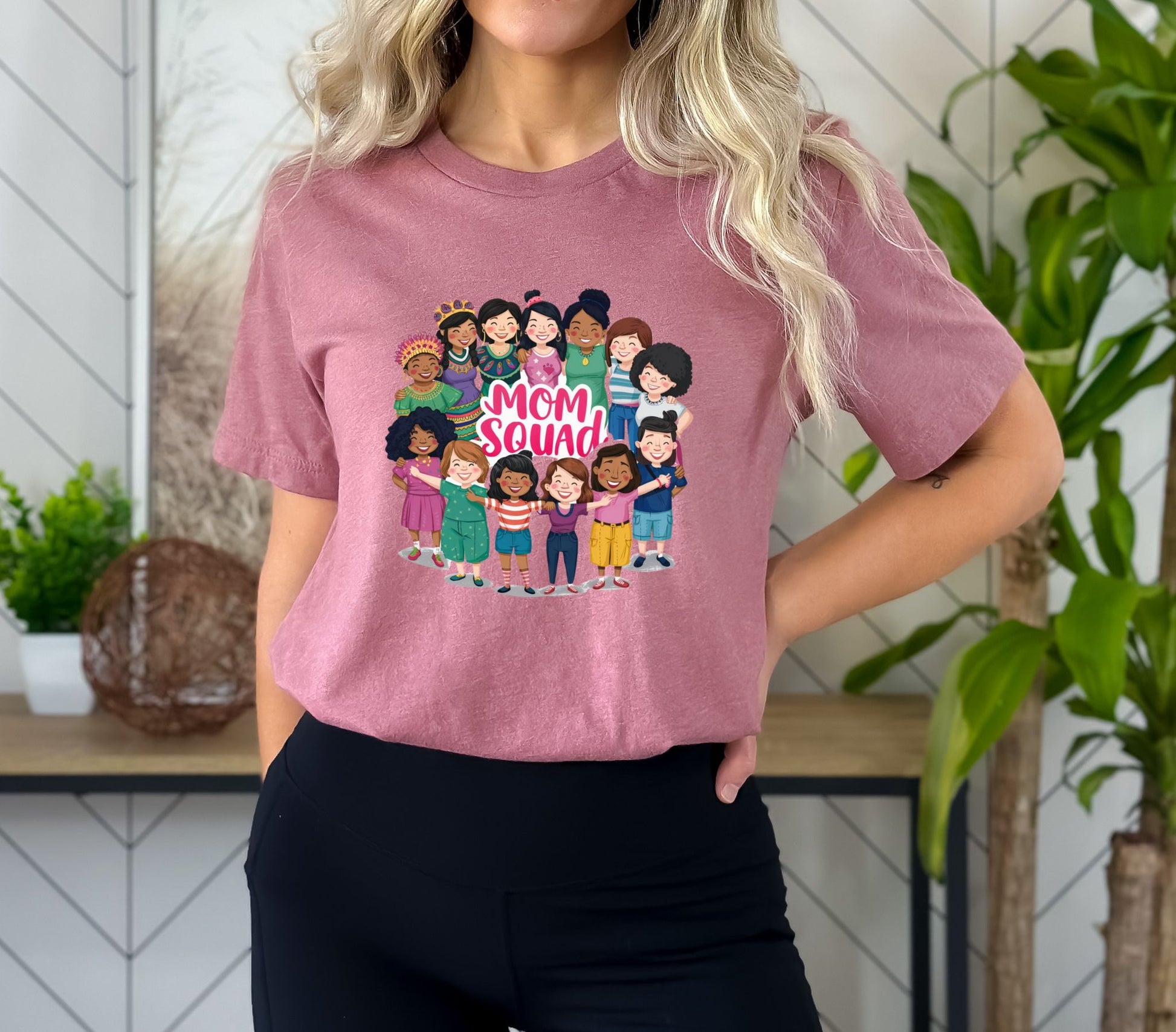 Mom Squad Heather Mauve T-Shirt