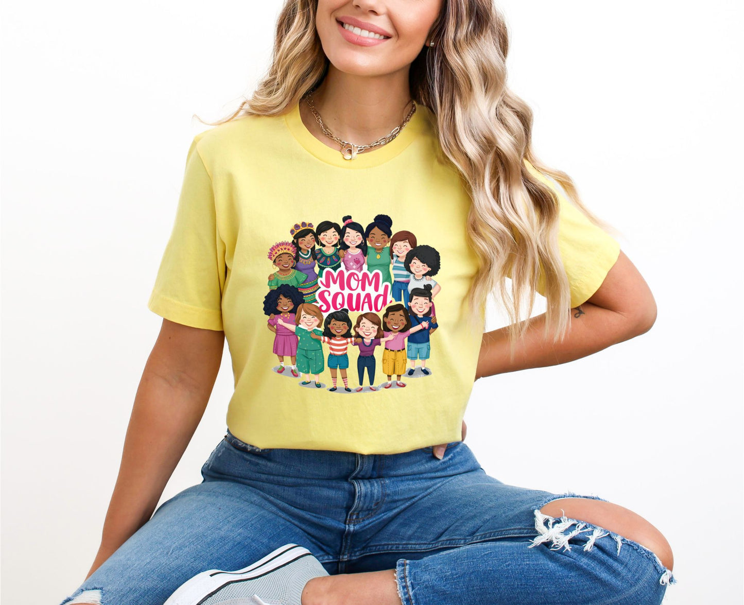 Mom Squad Yellow T-Shirt