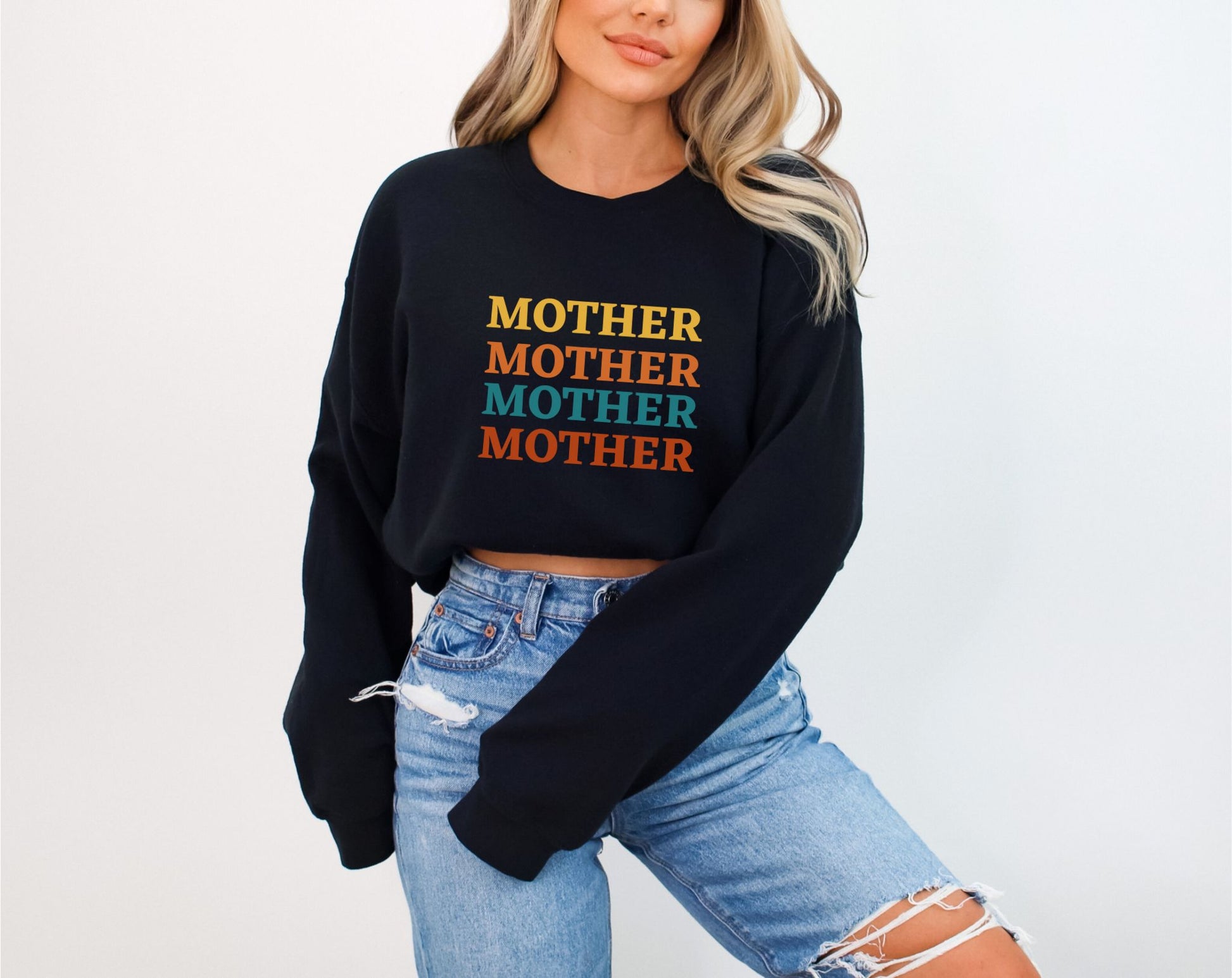 Mother Black Sweatshirt