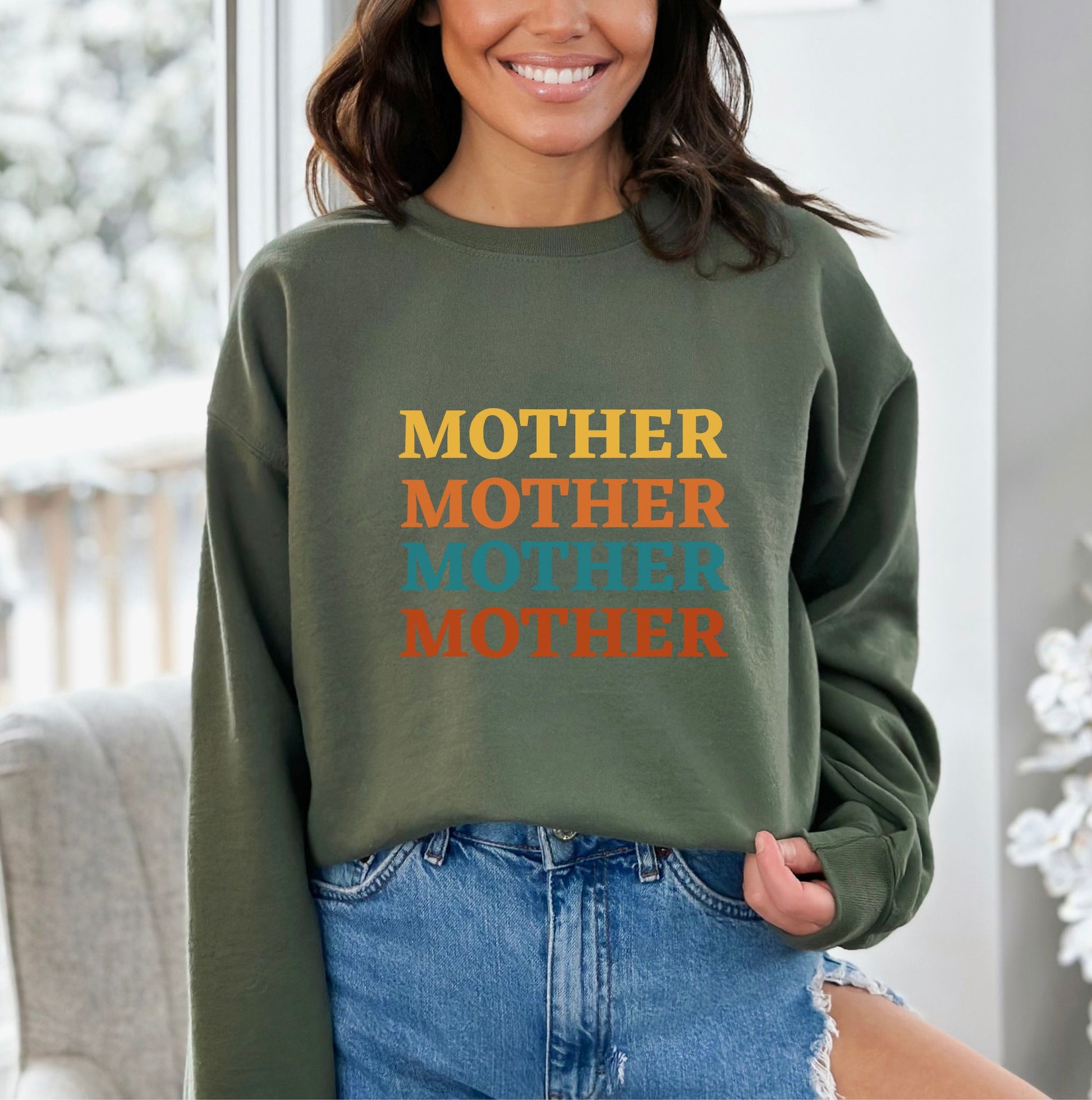 Mother Military Green Sweatshirt