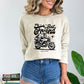 Motorcycle Adventures with Your Furry Co-Pilot Sand Sweatshirt