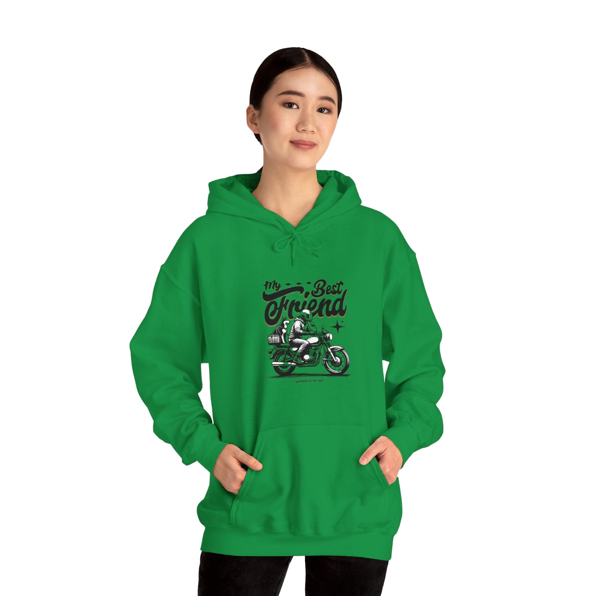 My Best Friend Motorcycle Irish Green Hoodie