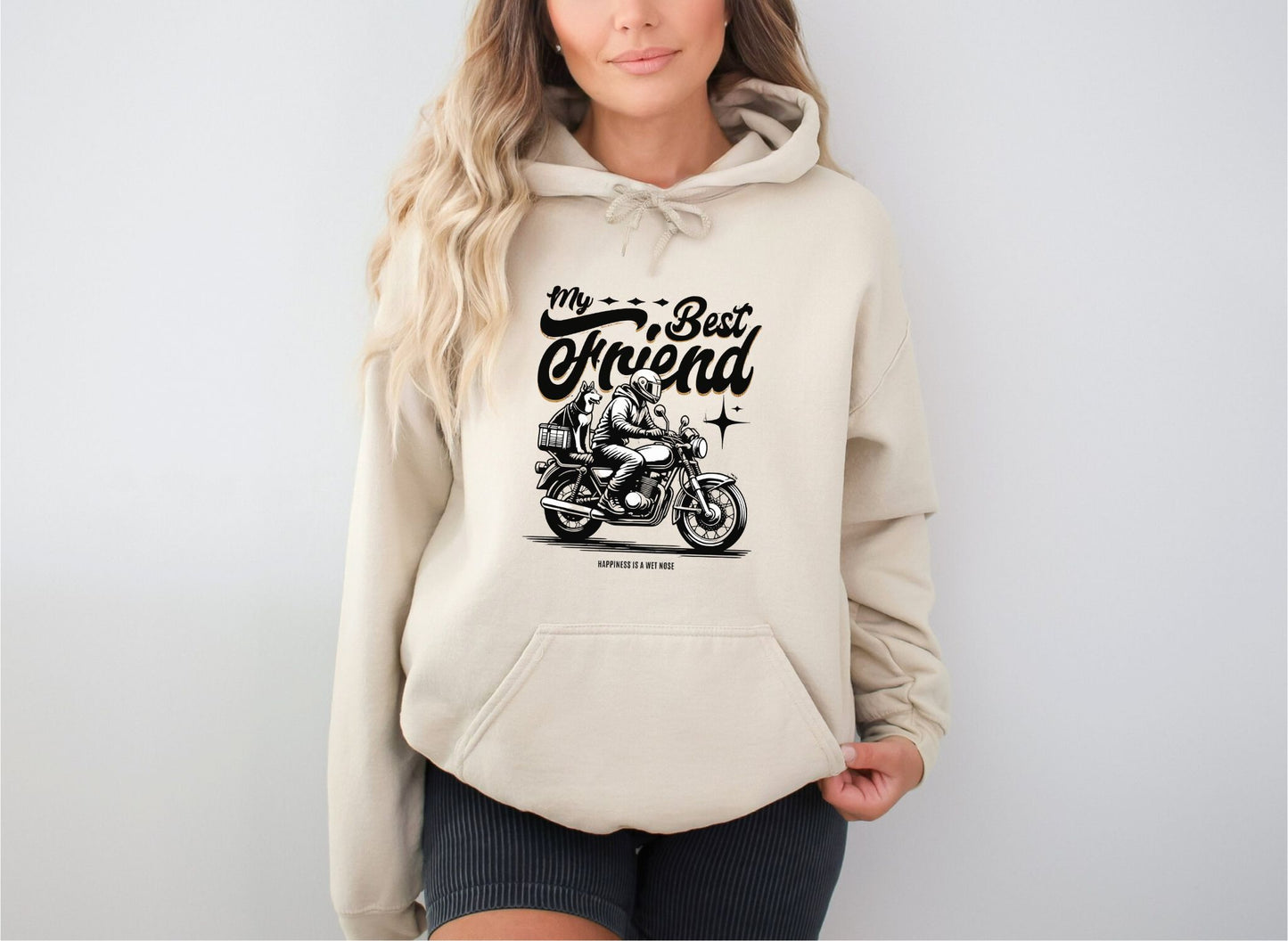 My Best Friend Motorcycle Sand Hoodie