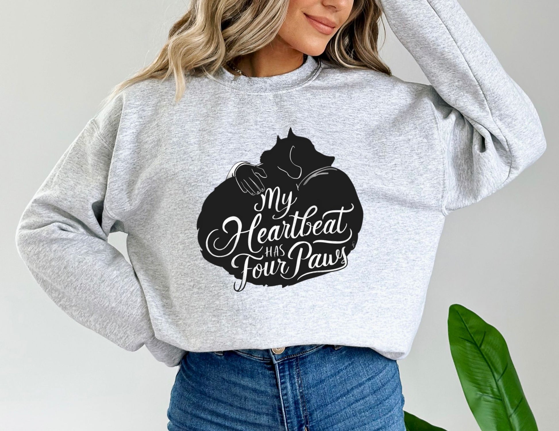 My Heartbeat Has Four Paws Ash Sweatshirt