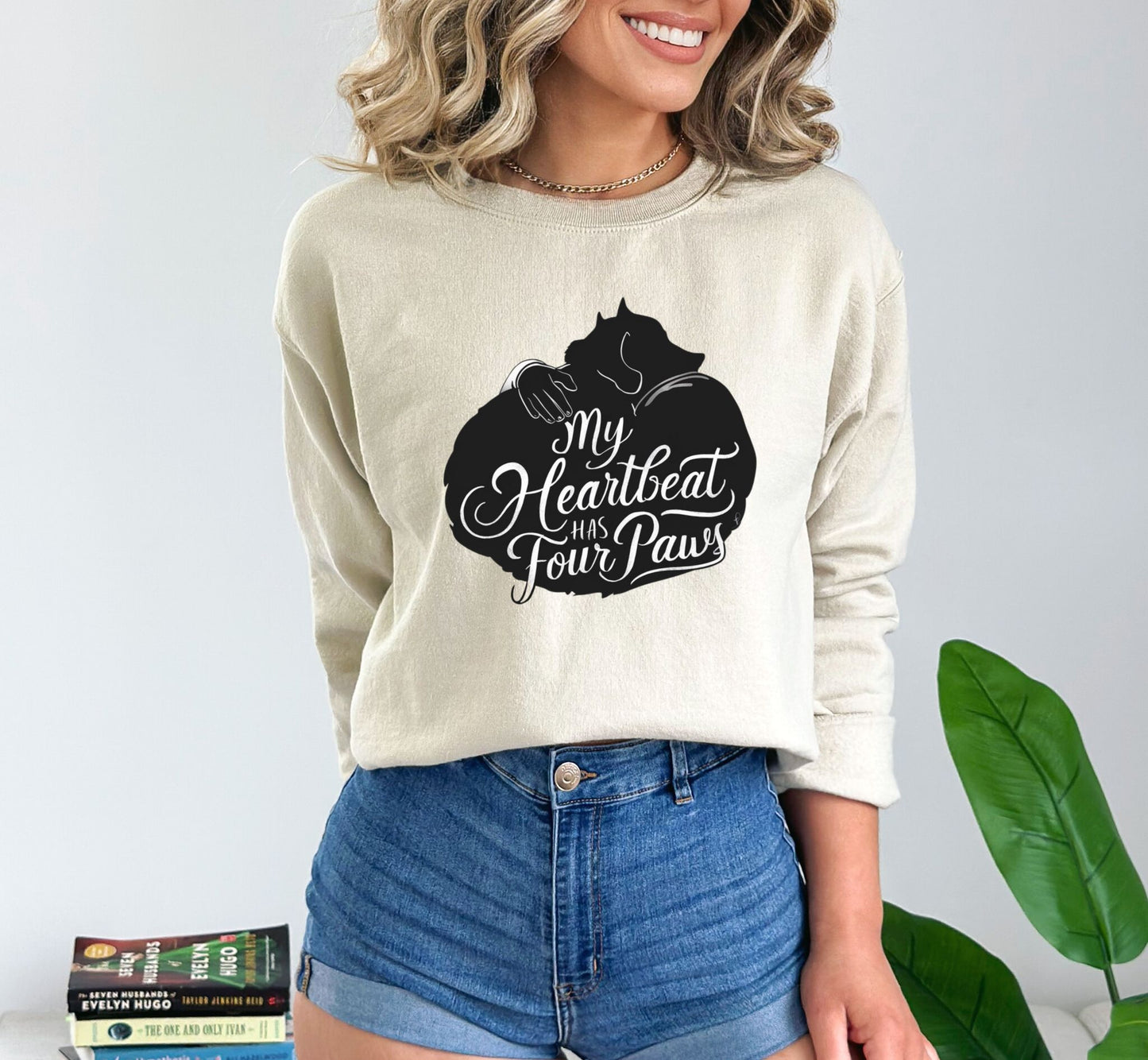 My Heartbeat Has Four Paws Sand Sweatshirt