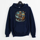 Navy Halloween Skull Pirate Hoodie