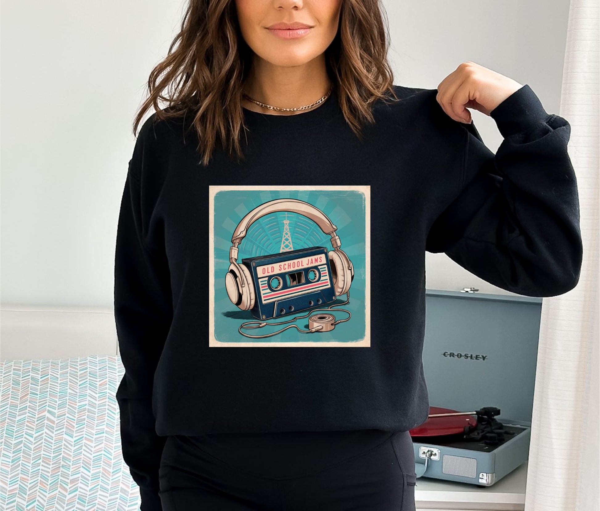 Old School Jams Black Sweatshirt