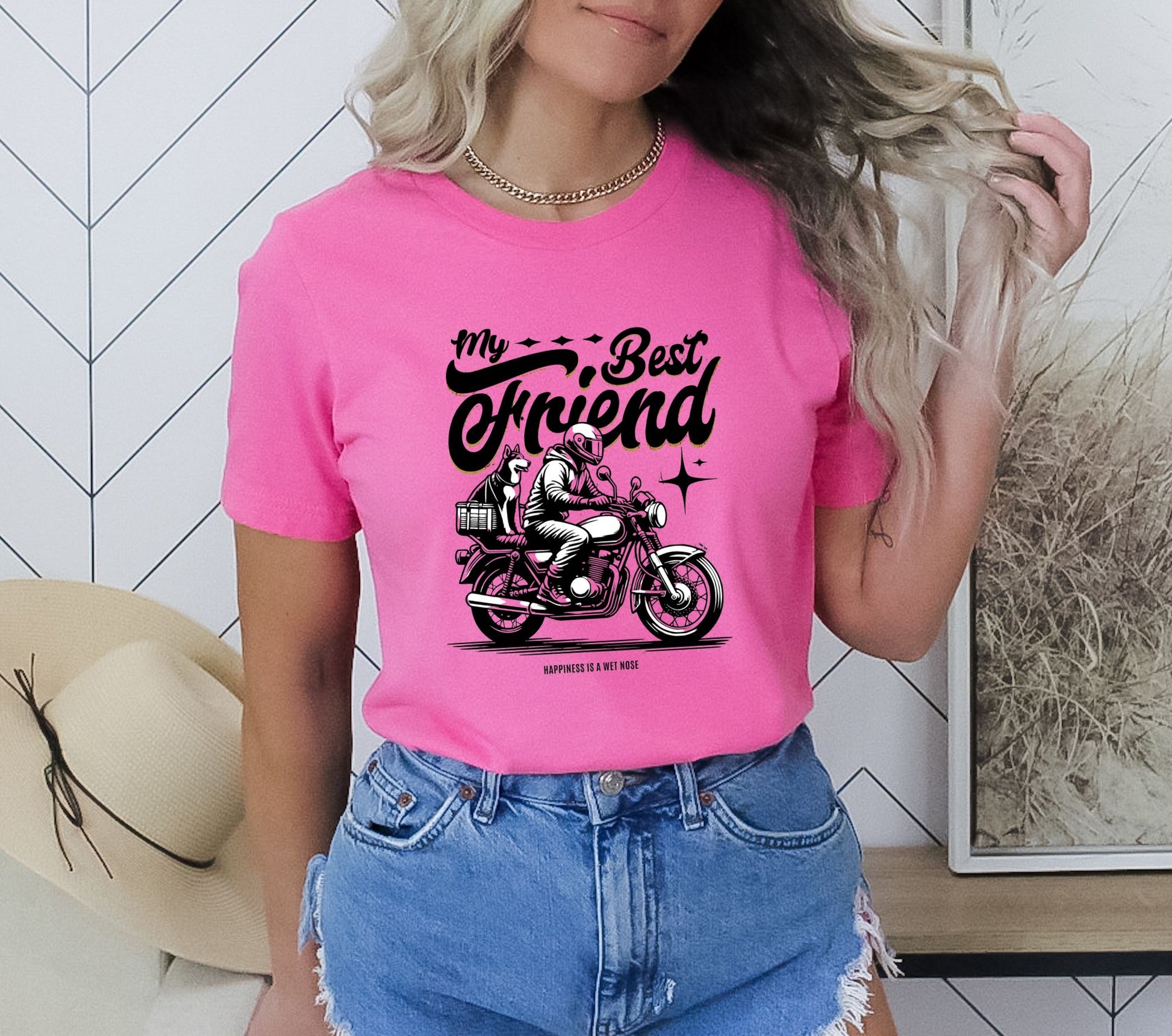 Pawsome Bike Rides Charity Pink T-Shirt