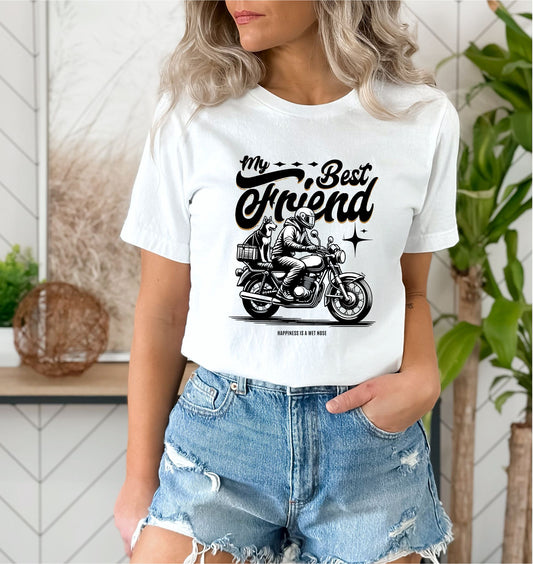 Pawsome Bike Rides White T-Shirt