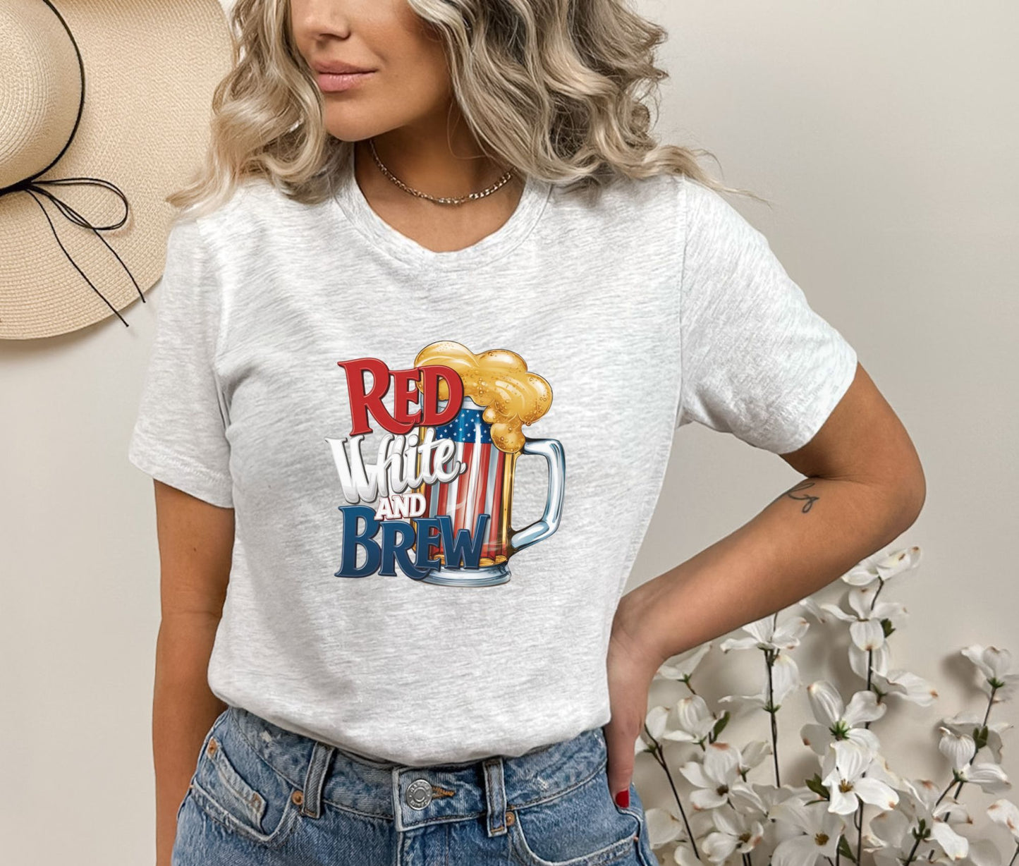 Red White and Brew Ash T-Shirt