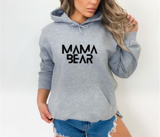 Sports Grey Mama Bear Hoodie