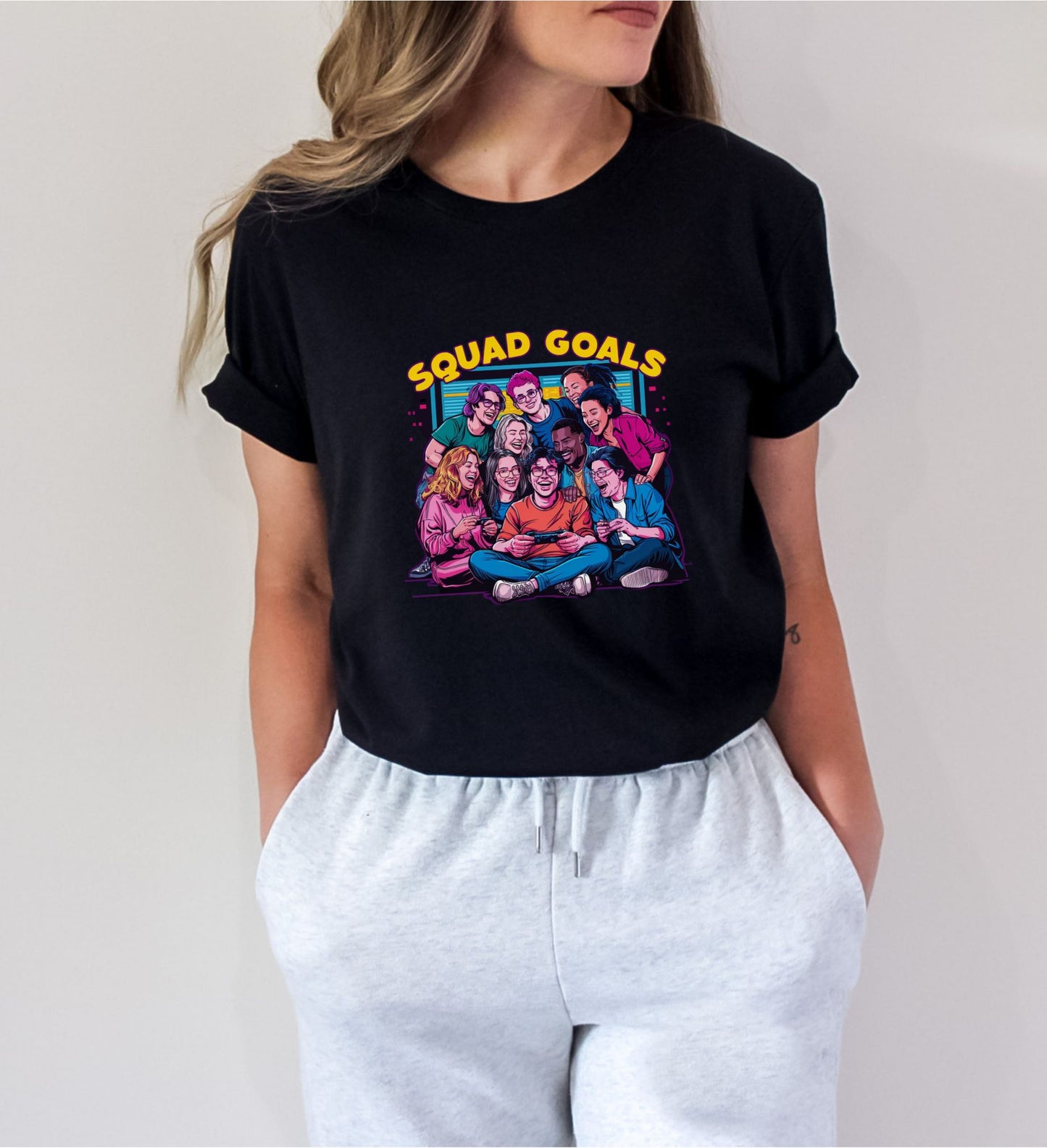 Squad Goals Black T-Shirt