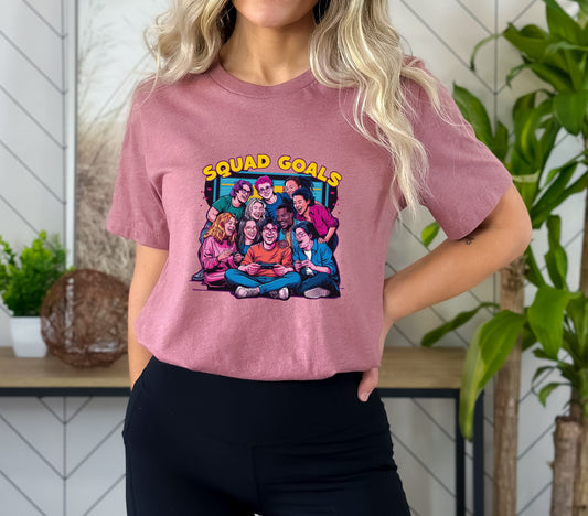 Squad Goals Heather Mauve T-Shirt