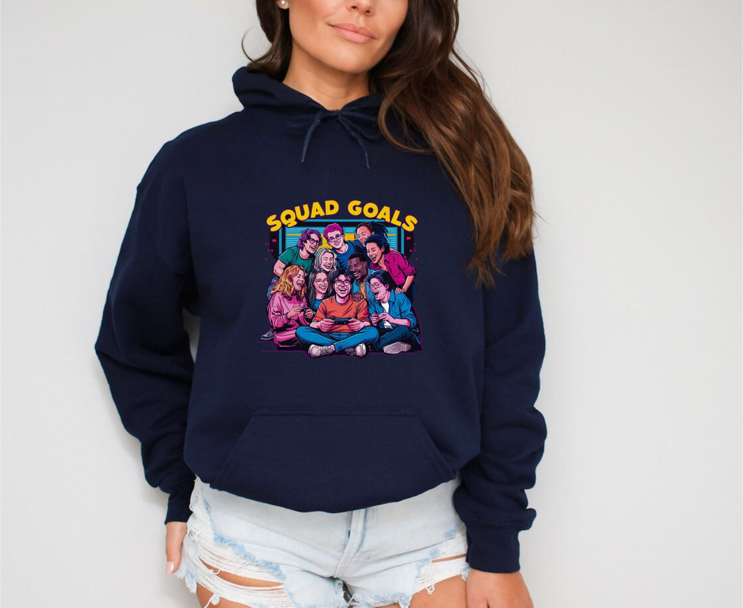 Squad Goals Navy Hoodie