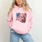 Star Stripes and Freedom Vibes Light Pink Hoodie