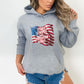 Star Stripes and Freedom Vibes Sport Grey Hoodie