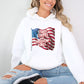 Star Stripes and Freedom Vibes White Hoodie