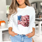 Star Stripes and Freedom Vibes White Sweatshirts