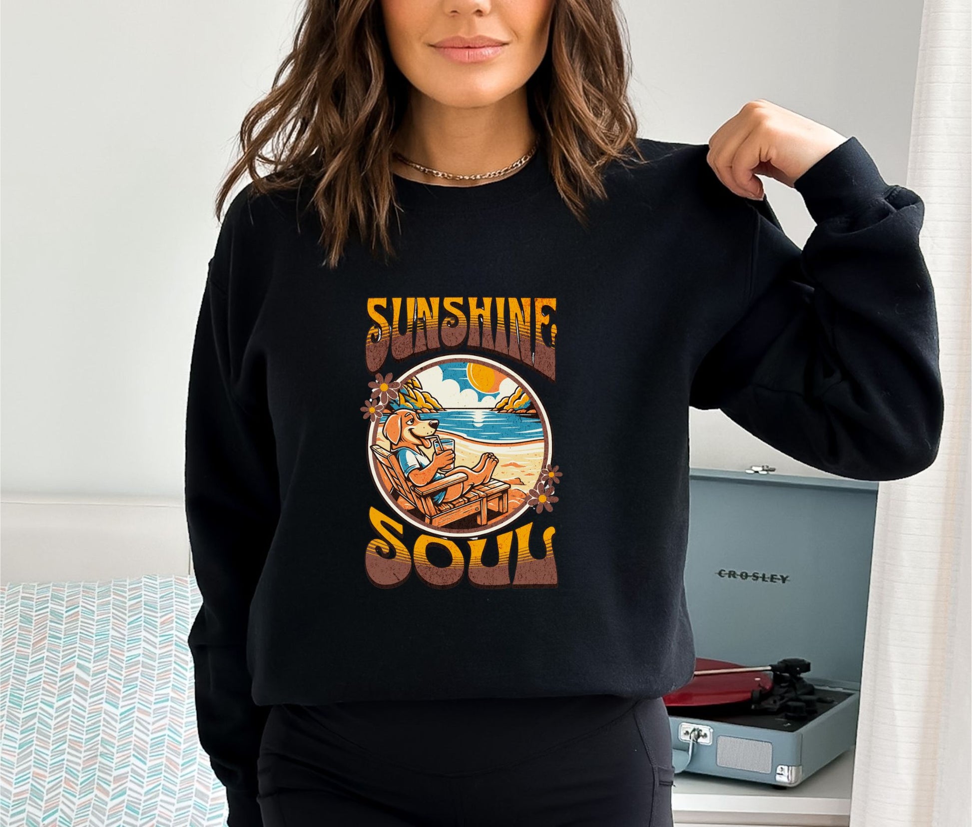 Sunshine Soul Black Sweatshirt