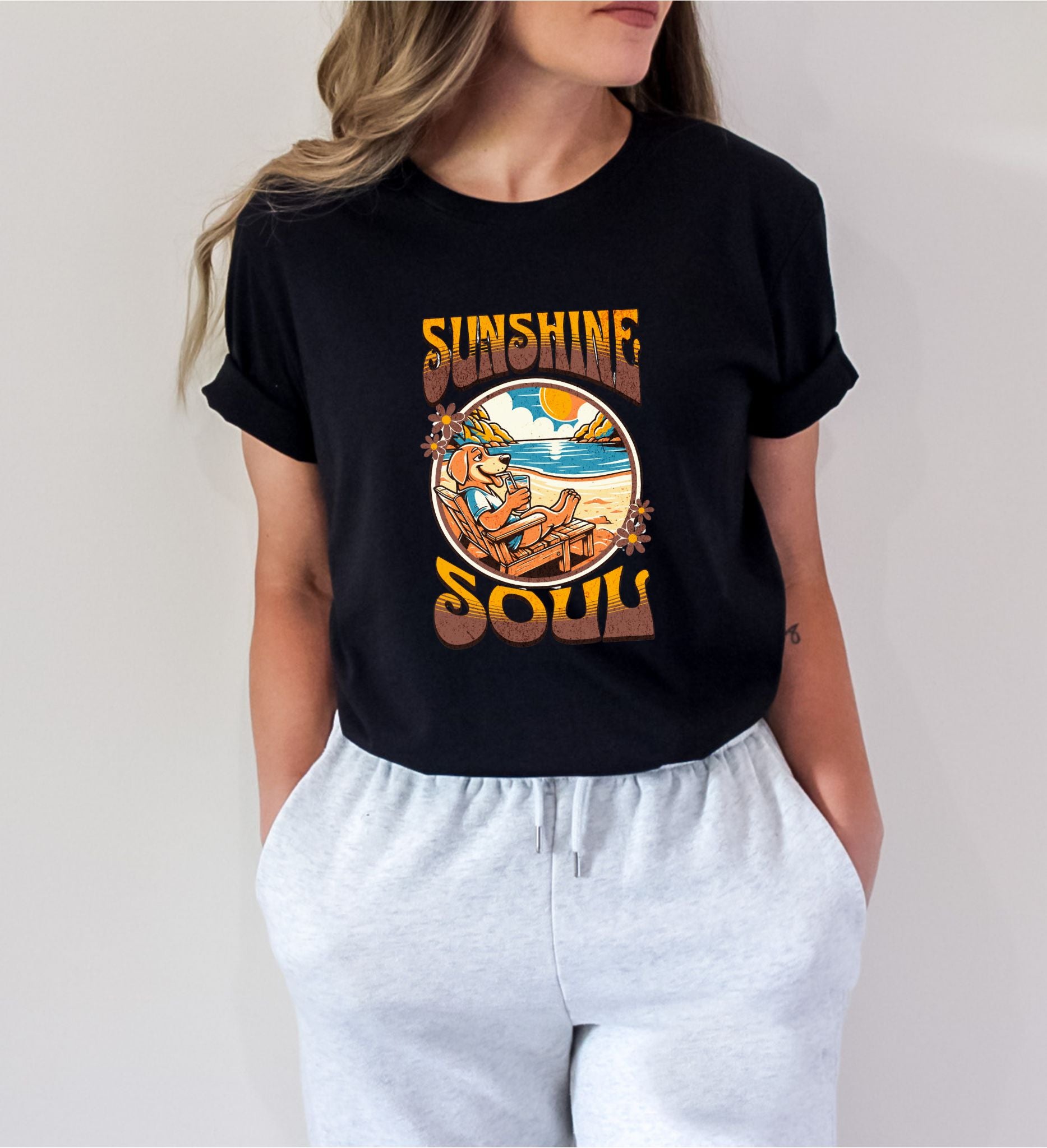 Sunshine Soul Black T-Shirt