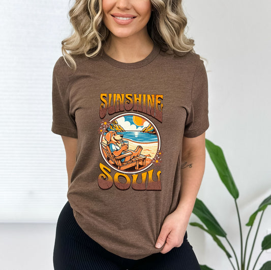 Sunshine Soul Heather Brown T-Shirt