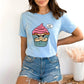 Sweet But Psycho Cupcake Light Blue T-Shirt