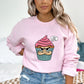 Sweet But Psycho Cupcake Light Pink Sweatshirt