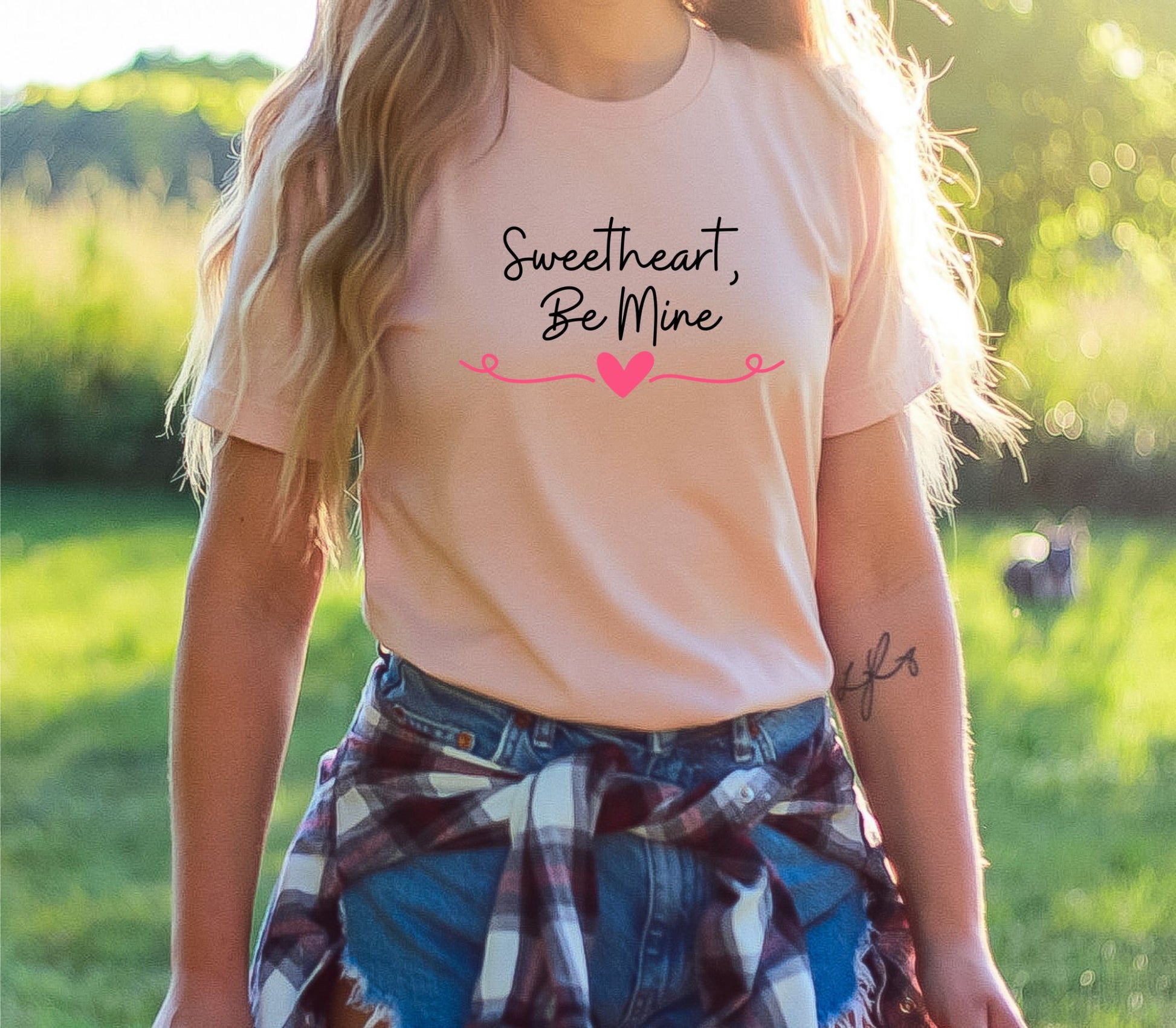 SweetHeart Be Mine Heather Peach TShirt