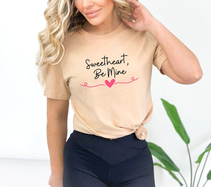 SweetHeart Be Mine Heather Sand Dune TShirt