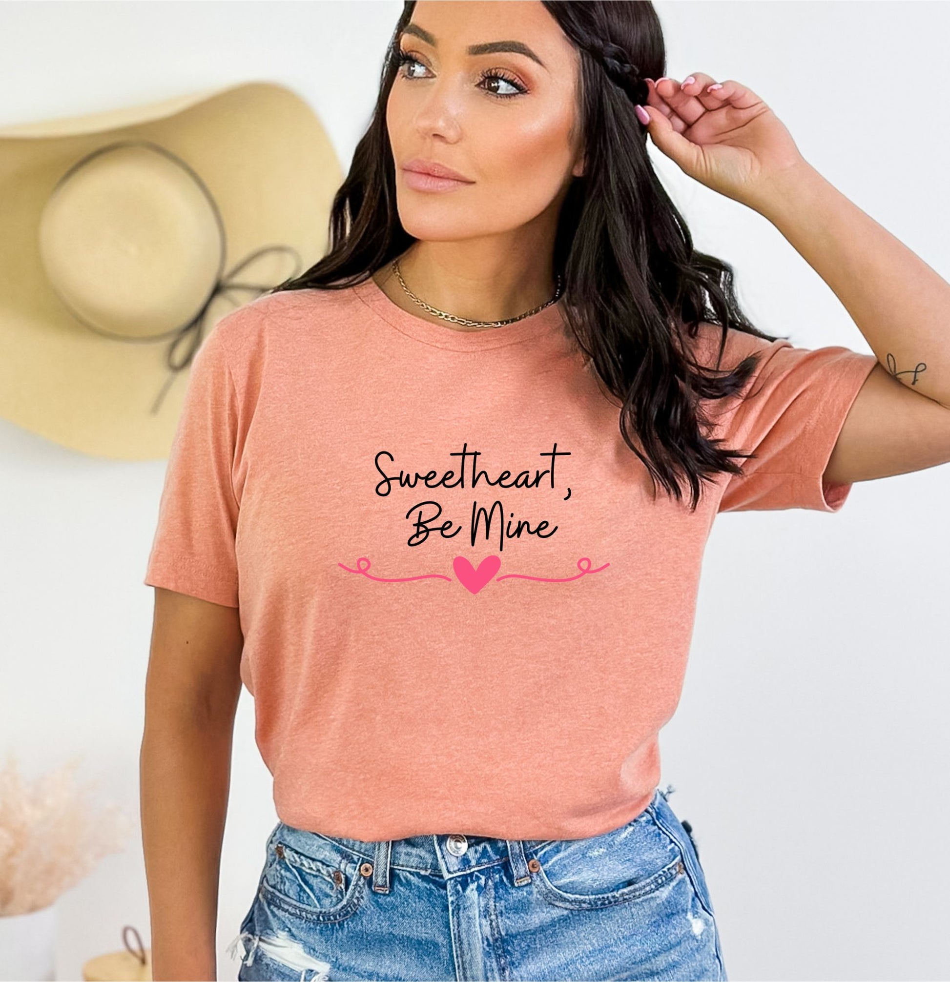 SweetHeart Be Mine Heather SunSet Shirt