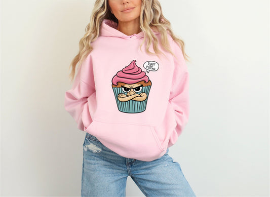 Sweet But Psycho Cupcake Light Pink Hoodie