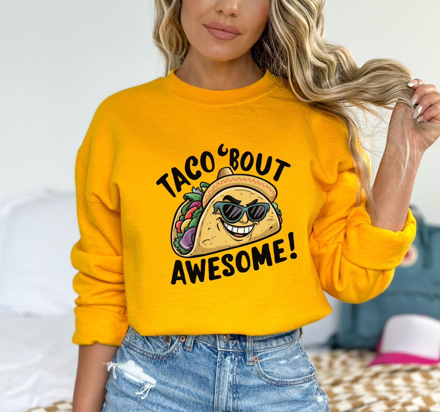 Taco 'Bout Awesome Gold Sweatshirt