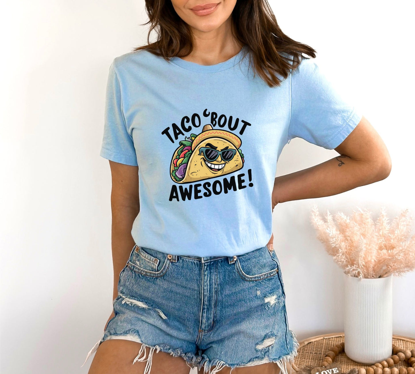 Taco 'Bout Awesome Light Blue T-Shirt