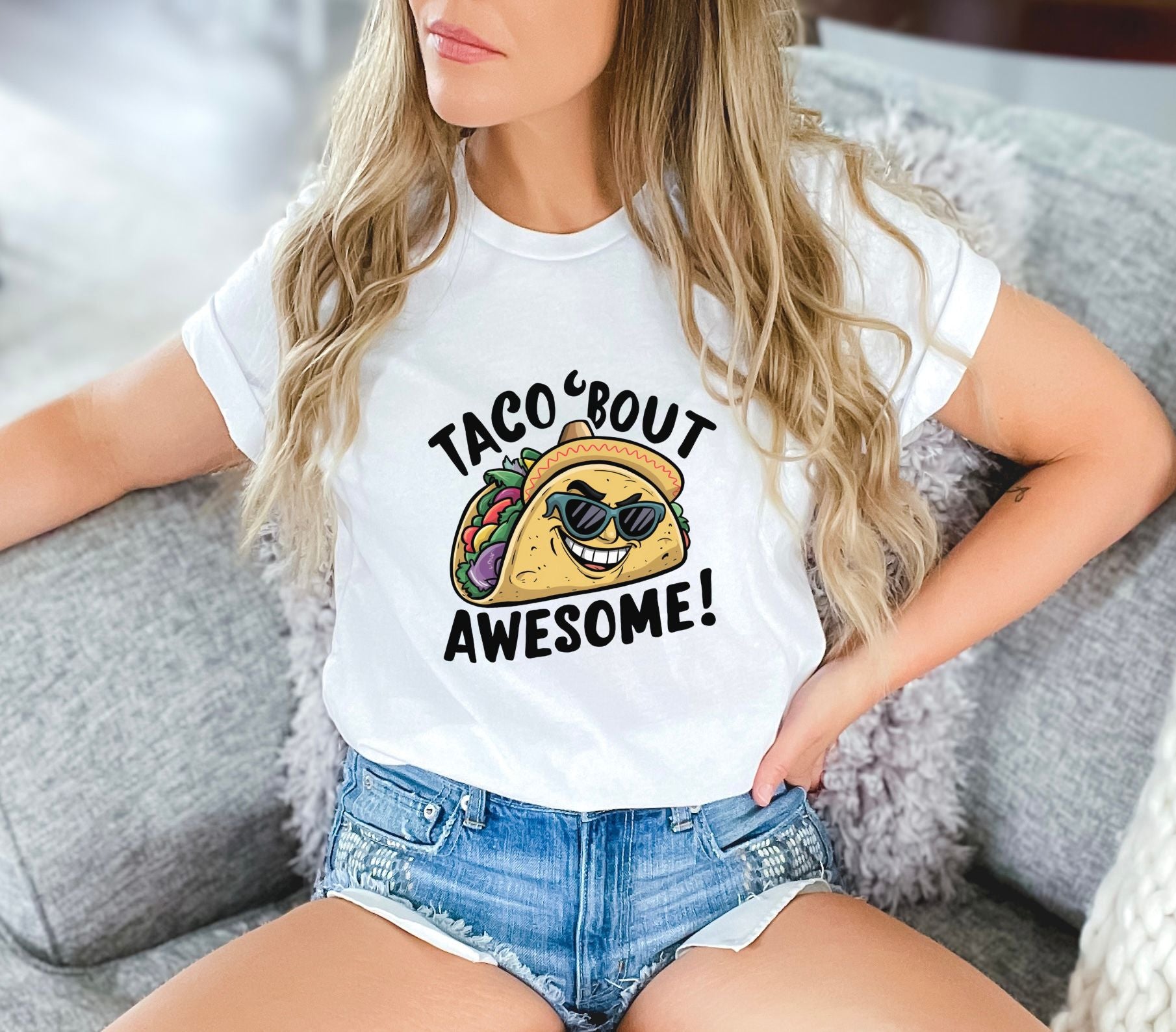 Taco 'Bout Awesome White T-Shirt