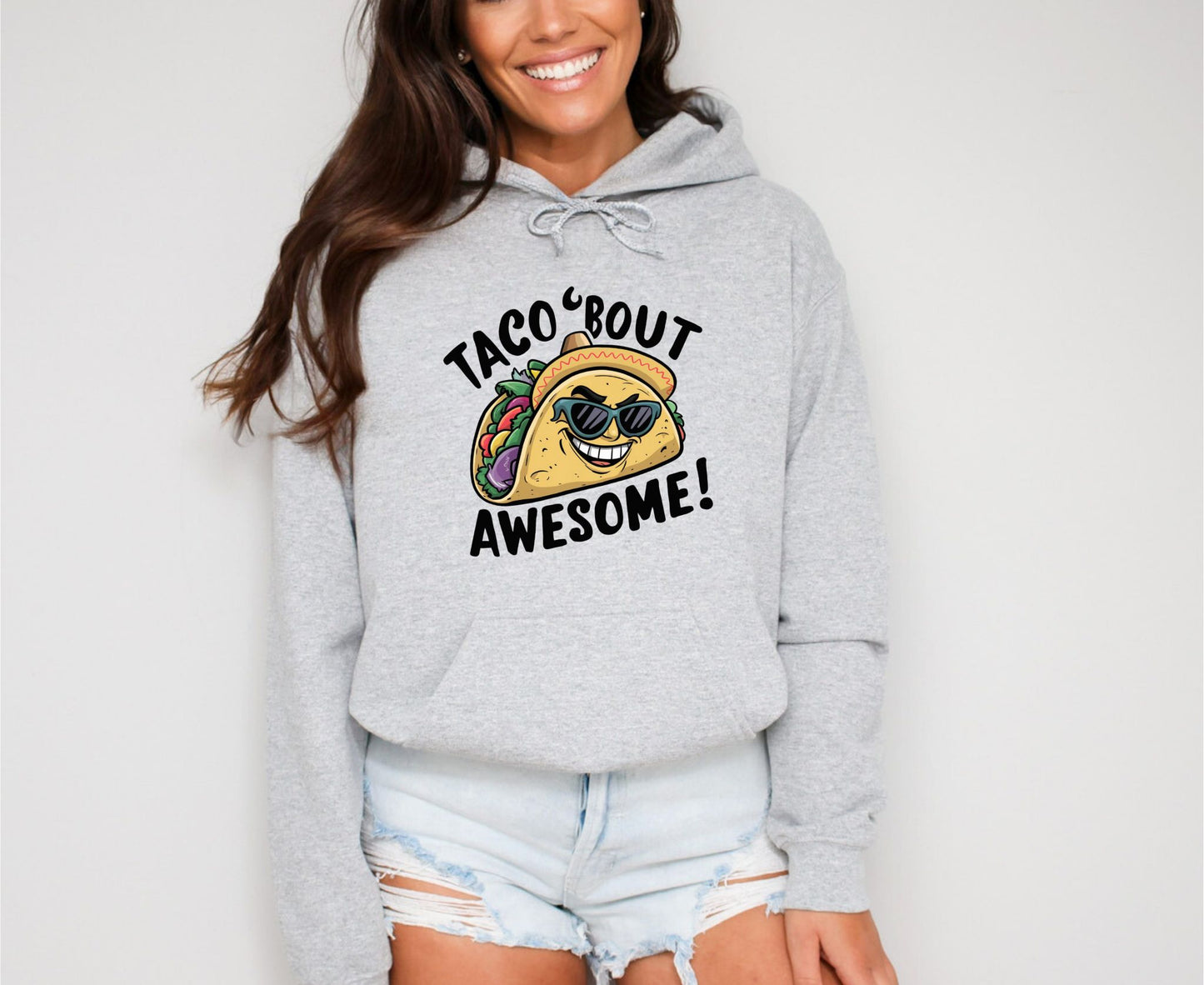 Taco 'Bout Awesome Sports Grey Hoodie