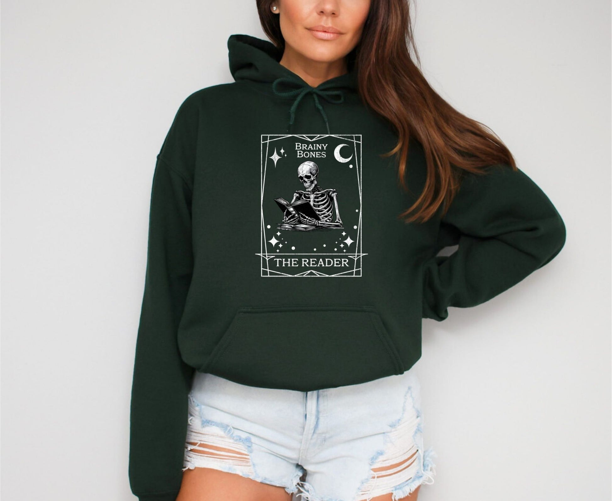 The Reader Forest Green Hoodie