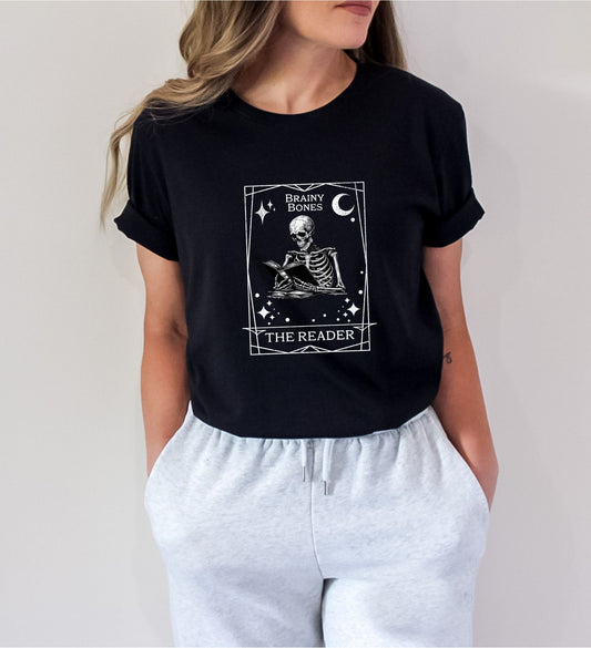 The Reader Skeleton Black T-Shirt