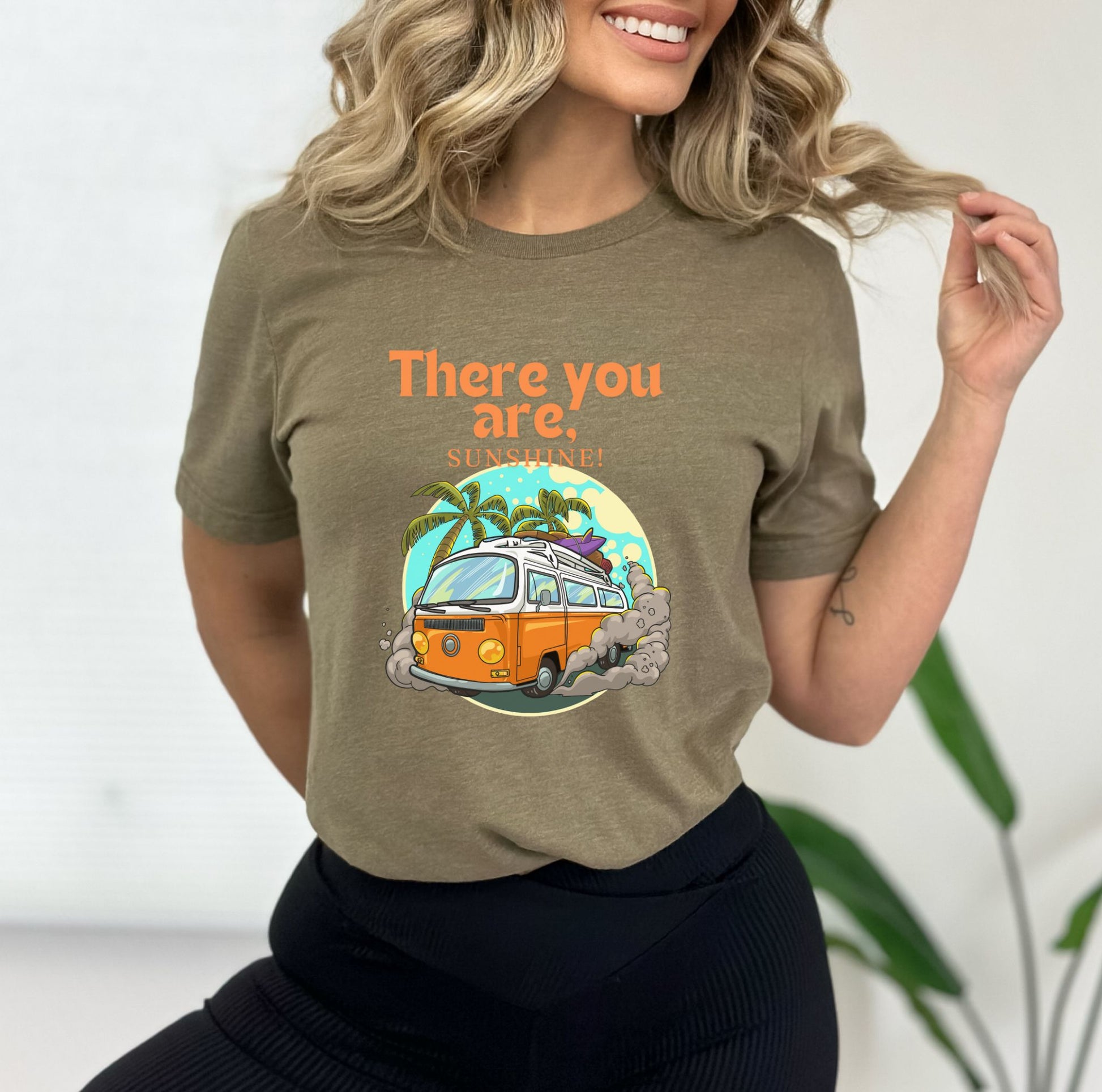 There You Are, Sunshine Heather Olive T-Shirt