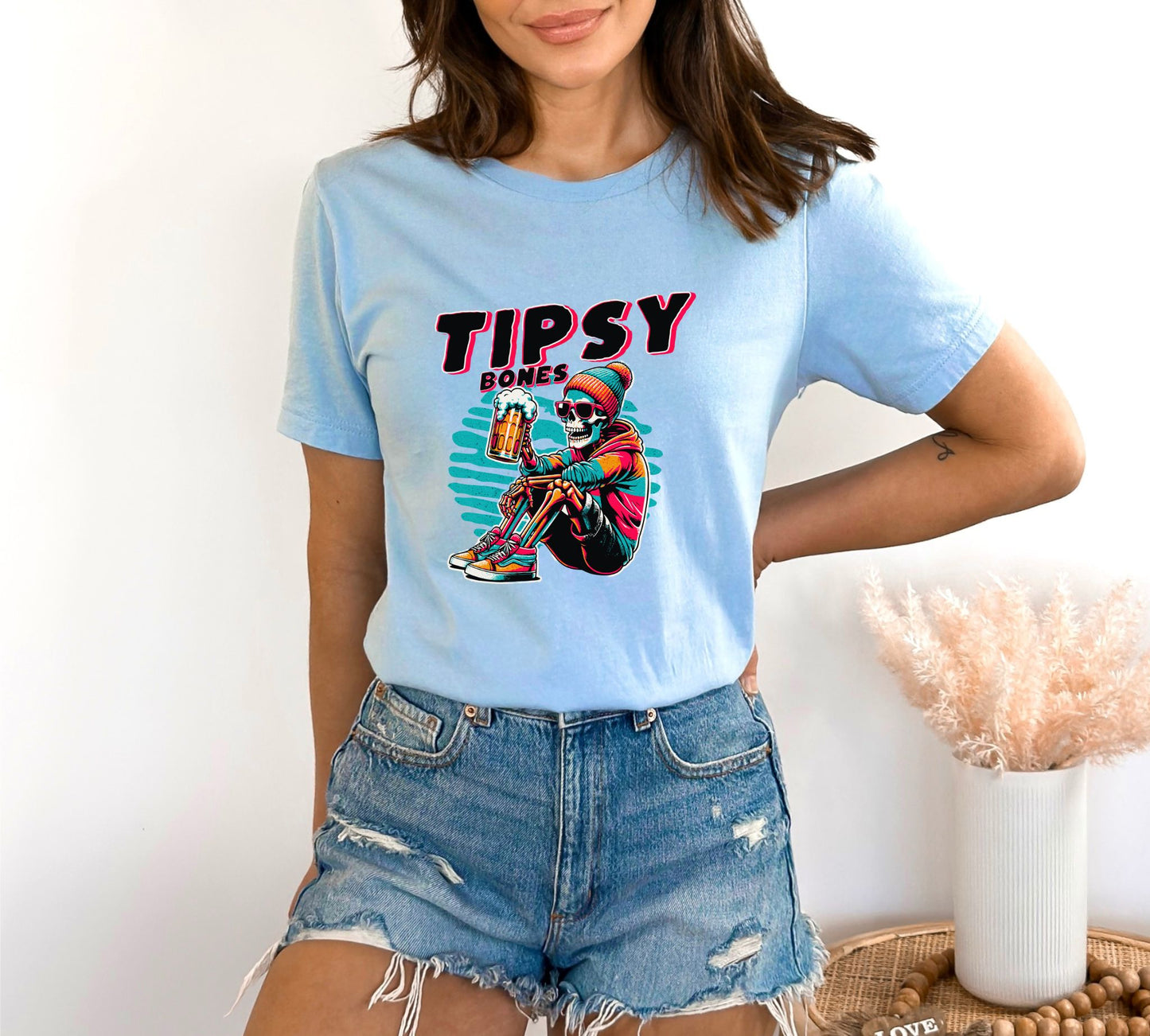 Tipsy Bones Light Blue T-Shirt