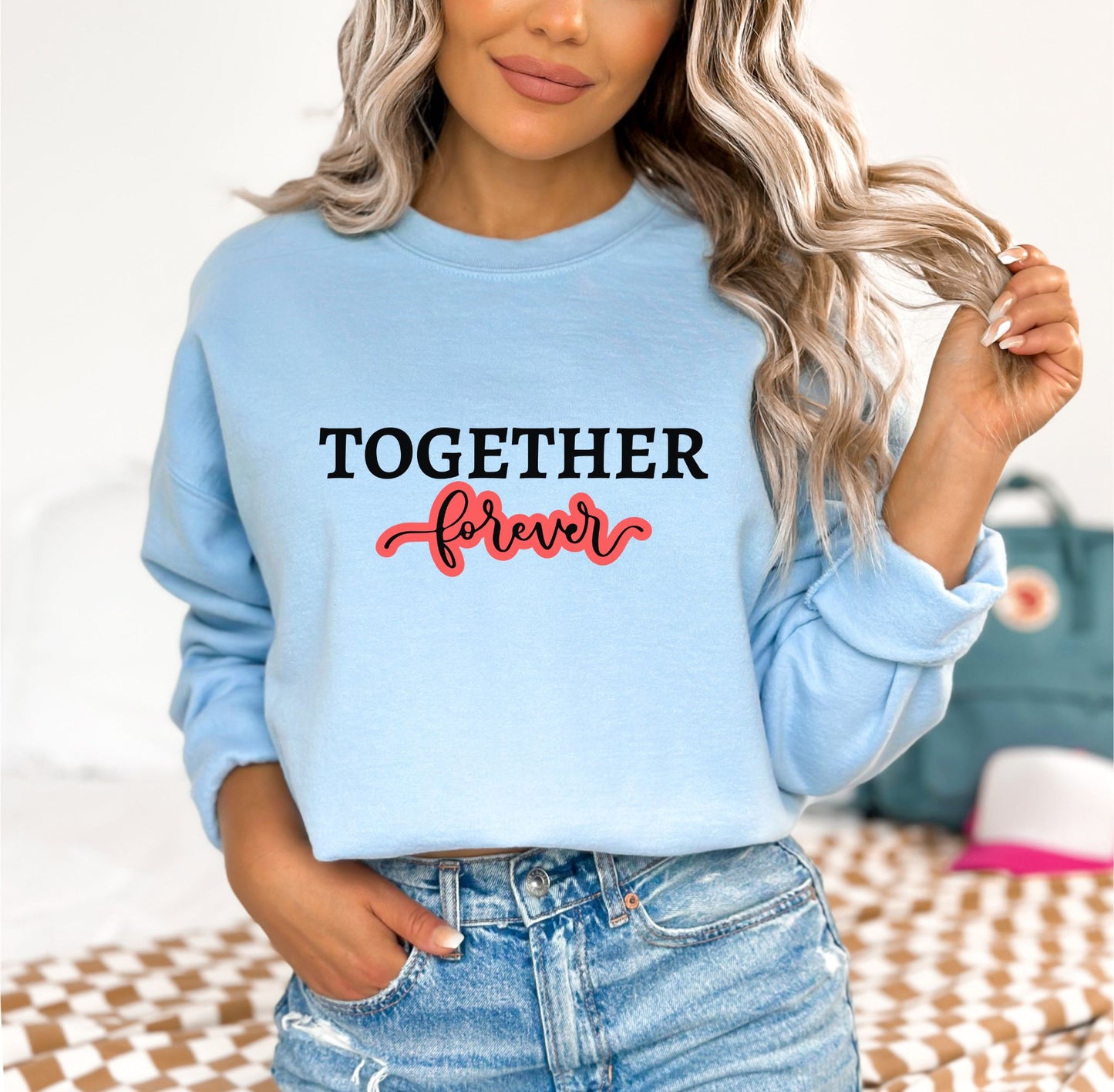 Together Forever Light Blue Sweatshirt