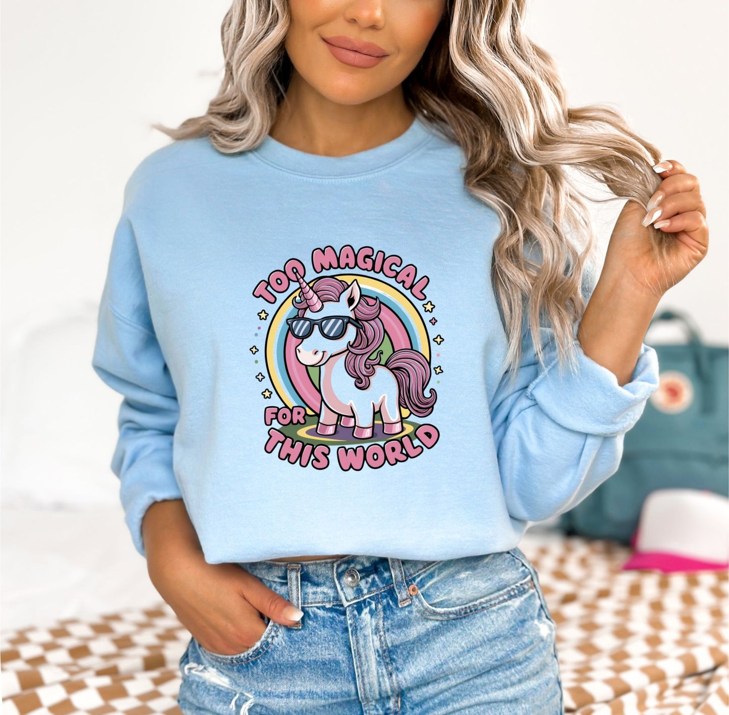 Too Magical for This World Light Blue Sweatshirt