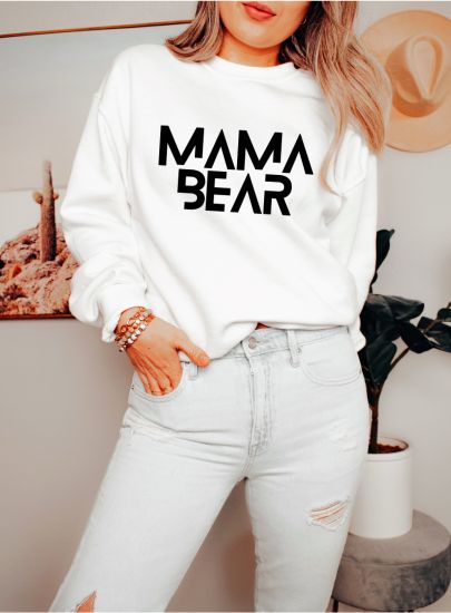 White Mama Bear Sweatshirt