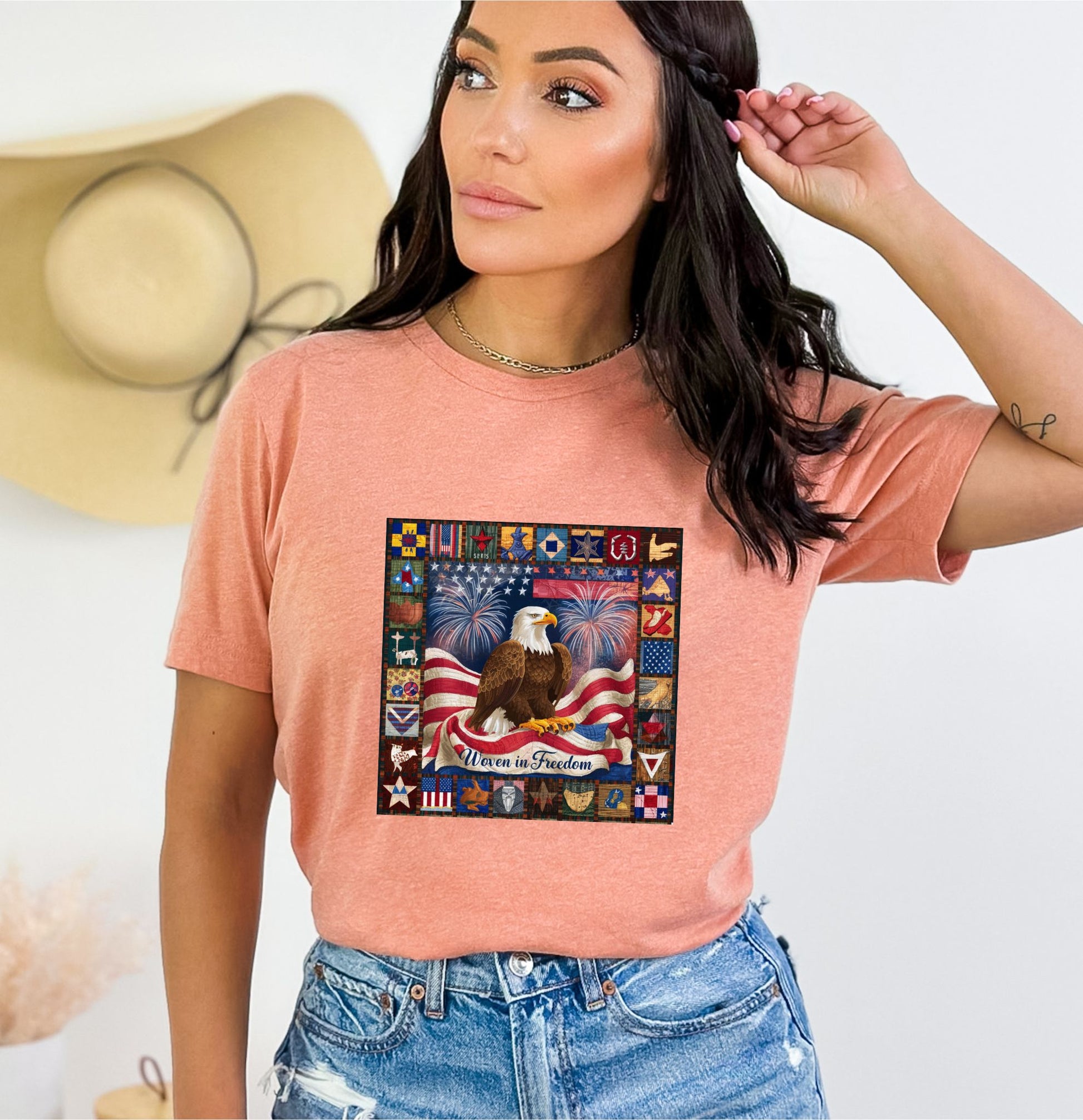 Woven In Freedom Heather Sunset T-Shirt