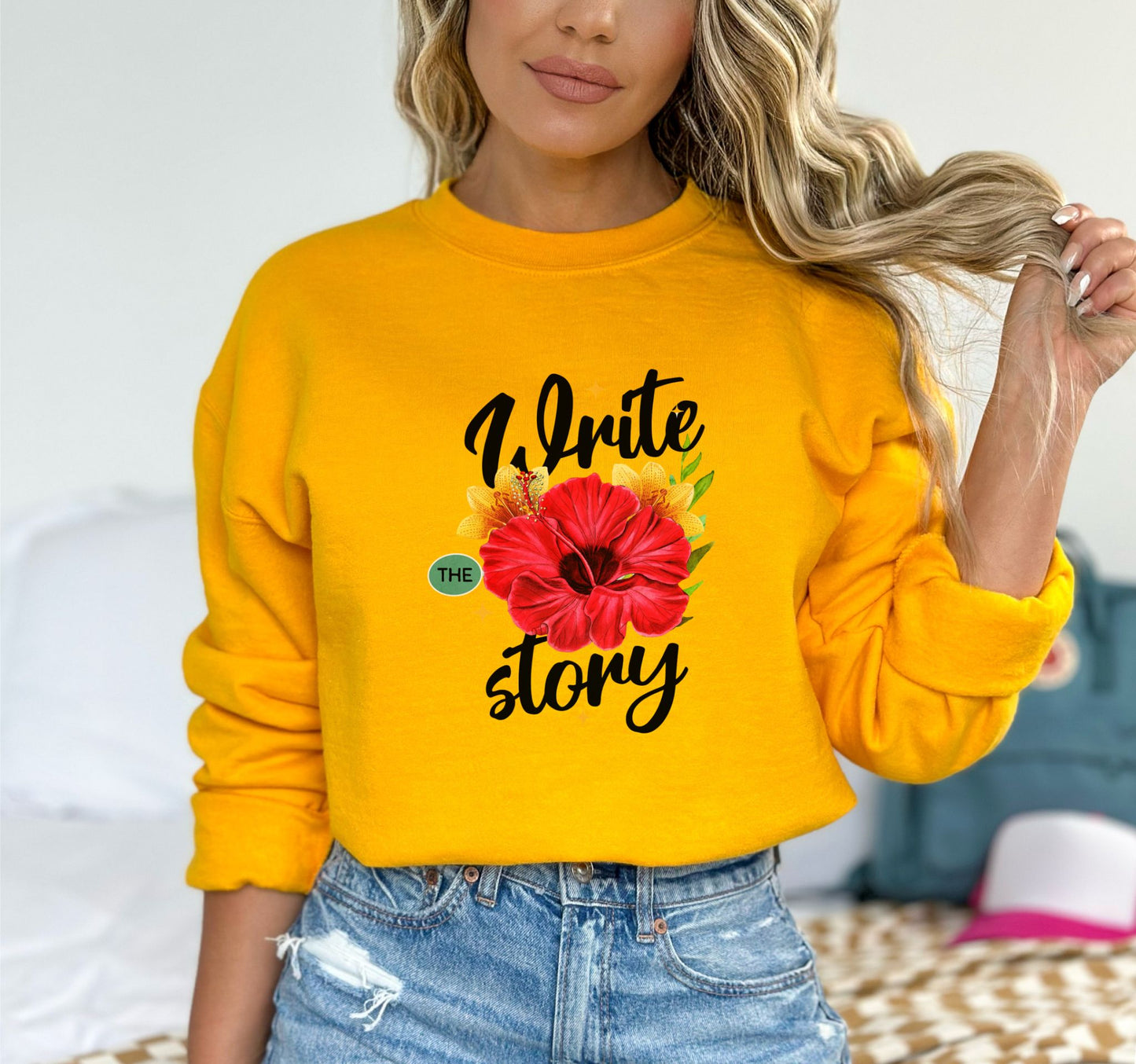 Write the Story Gold Sweatshirt