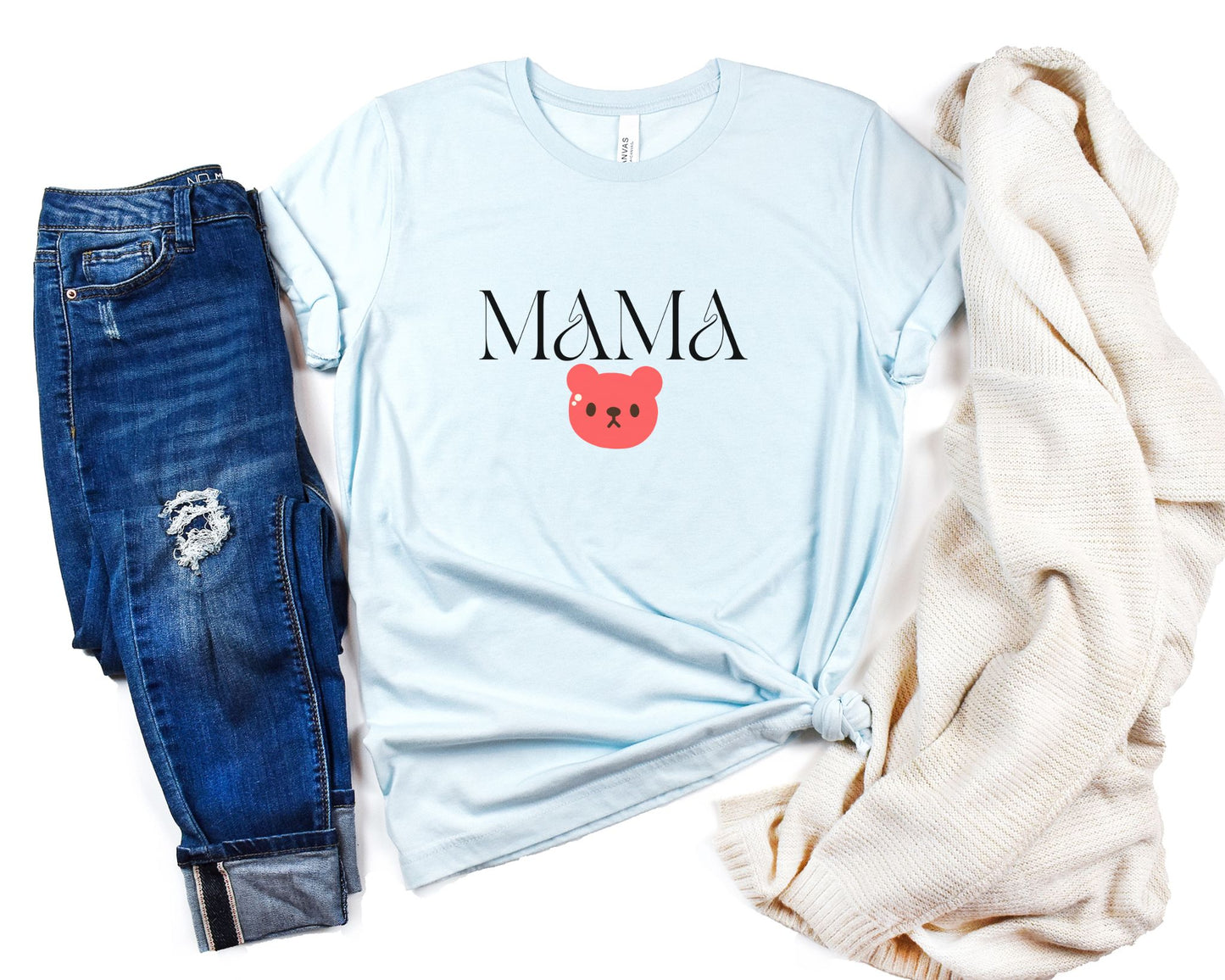 Light Blue Mama Bear Shirt