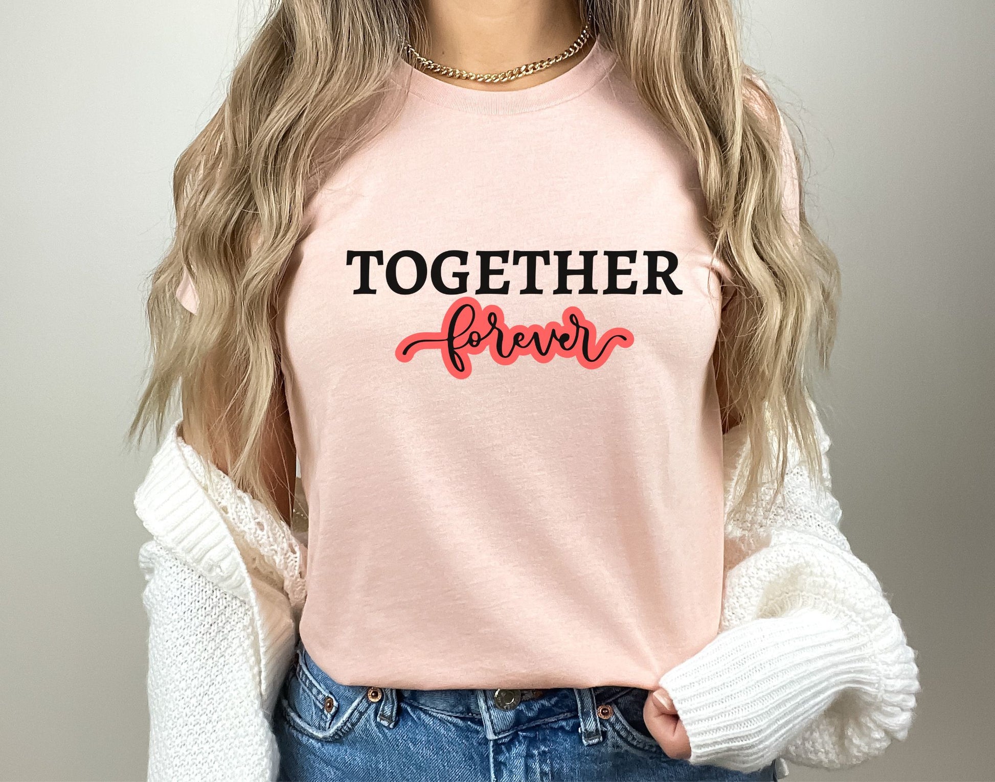 Heather Peach Together Forever Shirt